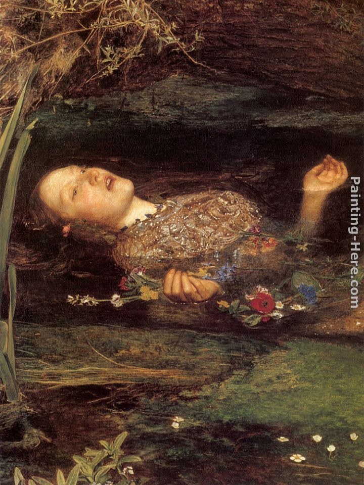 John Everett Millais Ophelia detail